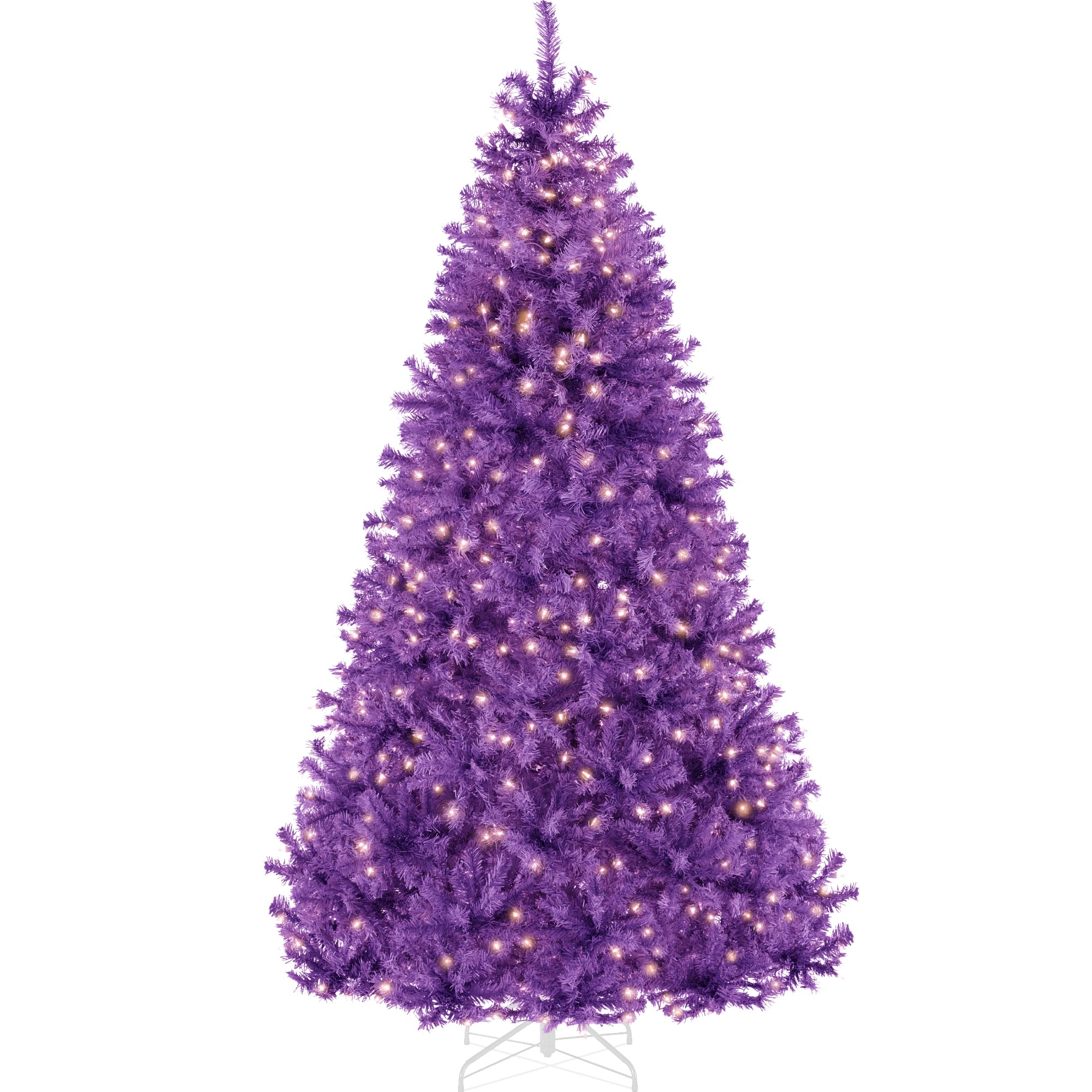 Best Choice Products 6ft Pre-Lit Baby Blue Christmas Tree, Full Artificial Holiday Decoration w/ 947 Branch Tips, 250 Lights, Foldable Base